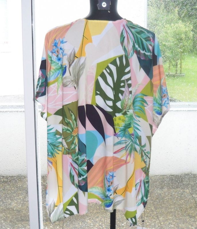 Mönstrad kort Kimono Viskos