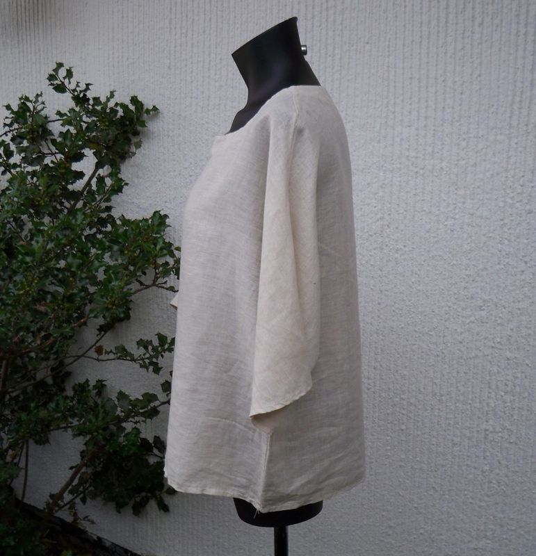 Beige Linneblus Puro Lino