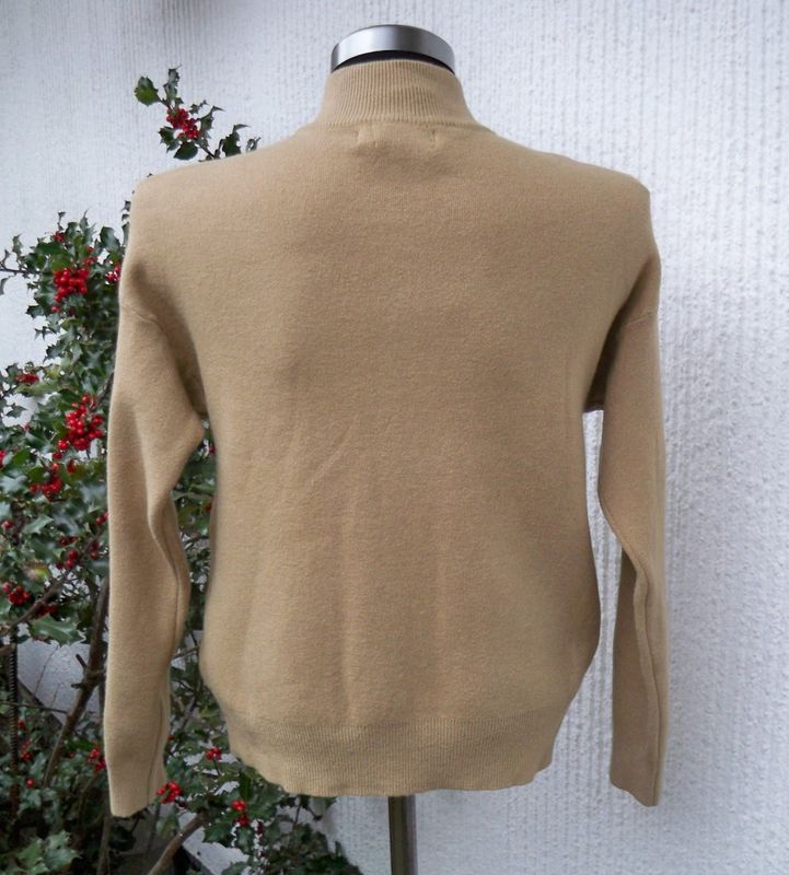 Kamelbeige Stickad Kofta  Jacka