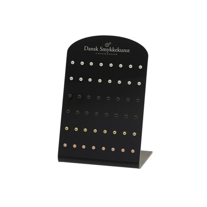 Huvudbild Örhängen Kula. Vit/Hematit/Guld/Roséguld