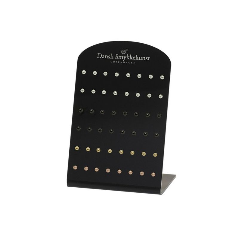 Örhängen Kula. Vit/Hematit/Guld/Roséguld