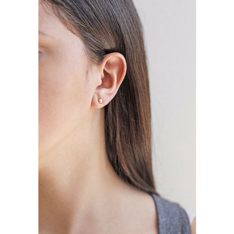 Örhängen Kula. Vit/Hematit/Guld/Roséguld