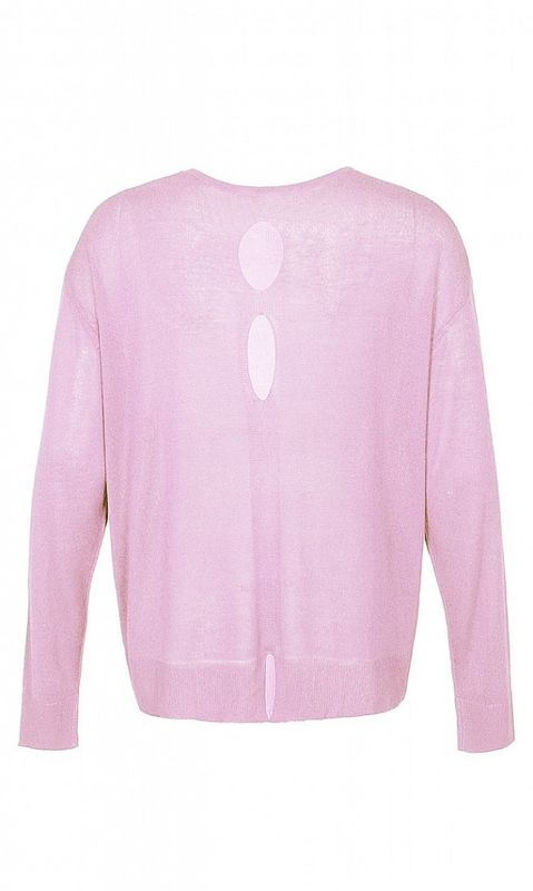 Rosa Finstickad Tröja Ze-Ze