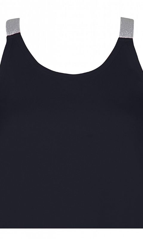 Marinblått Linne Med Lurexband TARA Ze-Ze