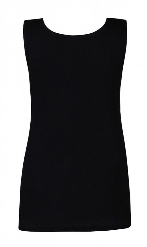 Svart Ärmlös Topp Ze-Ze
