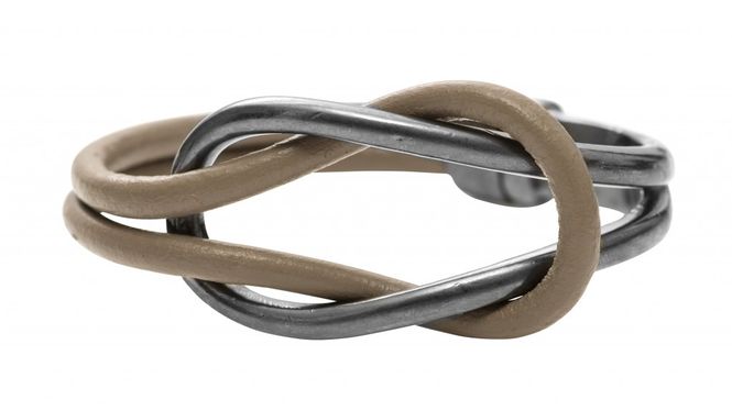 Huvudbild Sandbeige Läderarmband JONNIE Dansk Smykkekunst