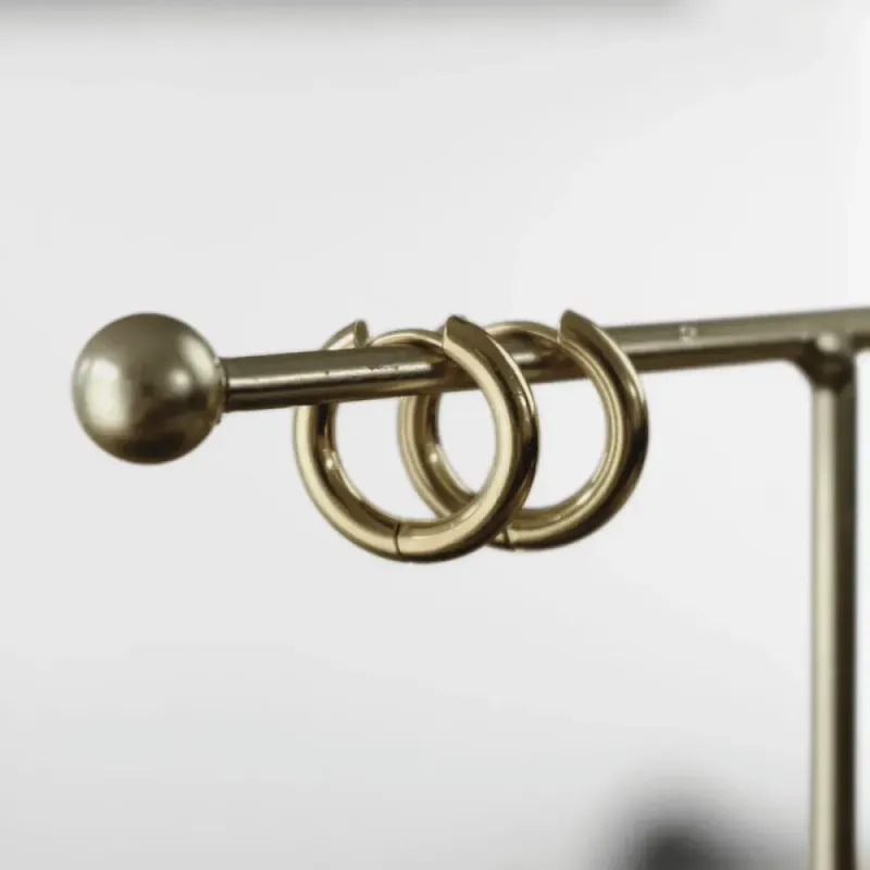 Guldpläterade Örhängen Ringar Huggie Earring