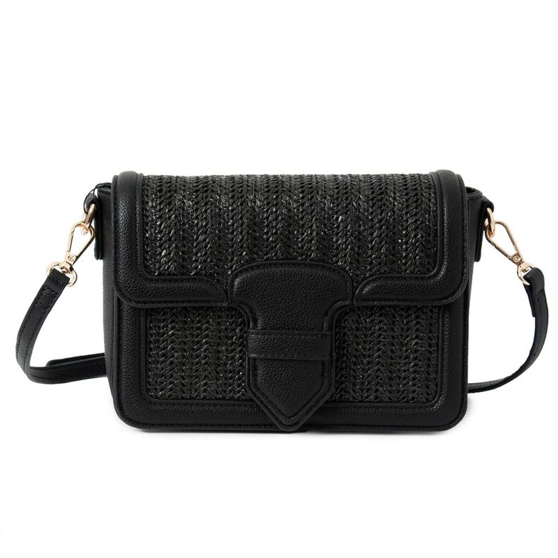 Svart liten axelremsväska clutch