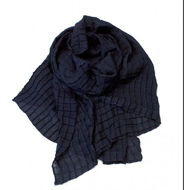 Huvudbild Marinblå Plisserad Scarf Rosenvinge