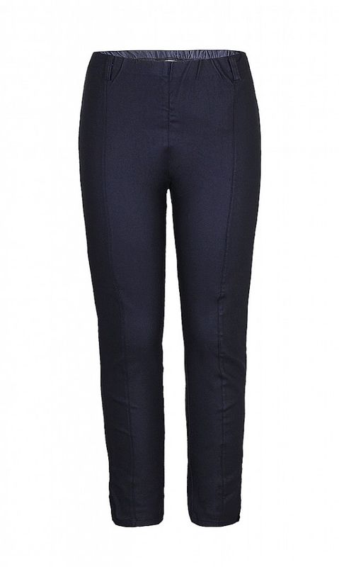 Mörkblå Stretchiga Vaxade Byxor Ze-Ze