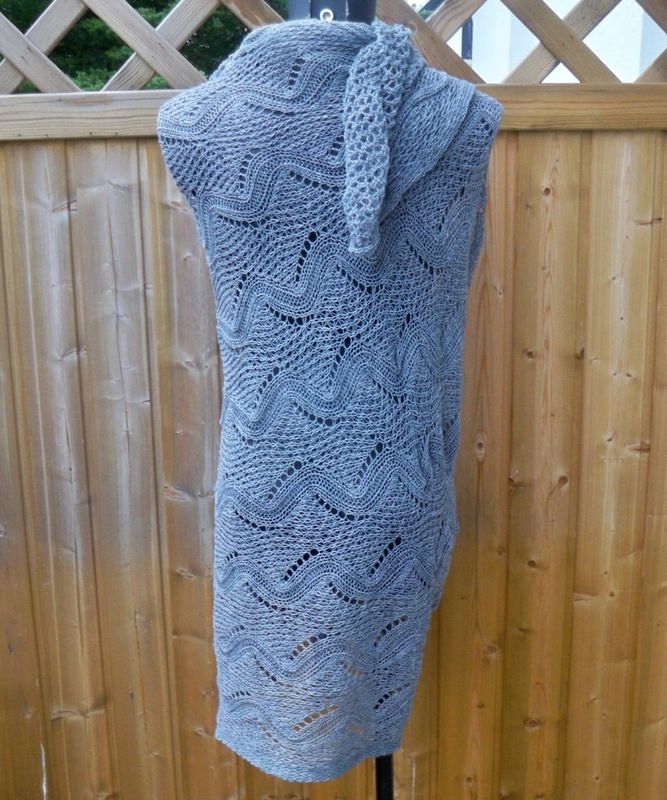 Stor Mörkgrå Sjal Ullmix