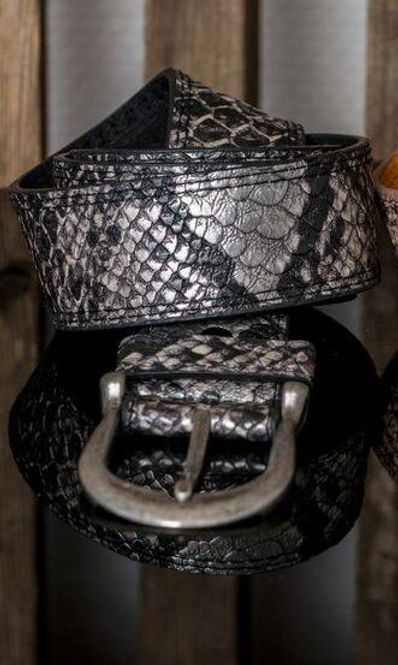 Huvudbild Svart/grått Bälte Snakemönster