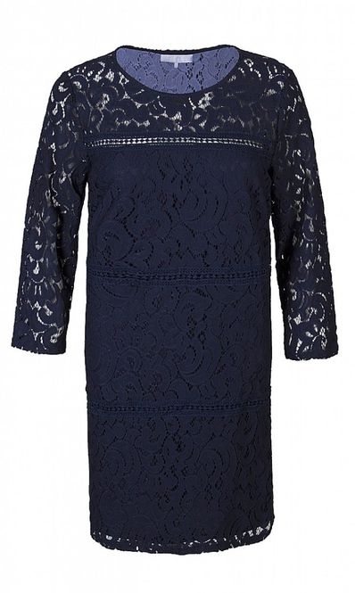 Huvudbild Marinblå Spetsklänning. Ze-Ze