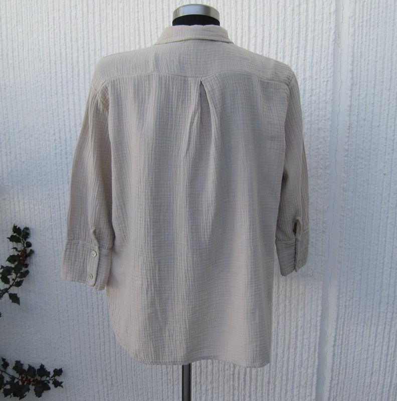 Beige Muslinblus