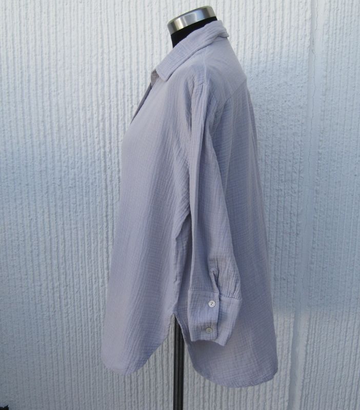 Ljust Grålila Muslinblus