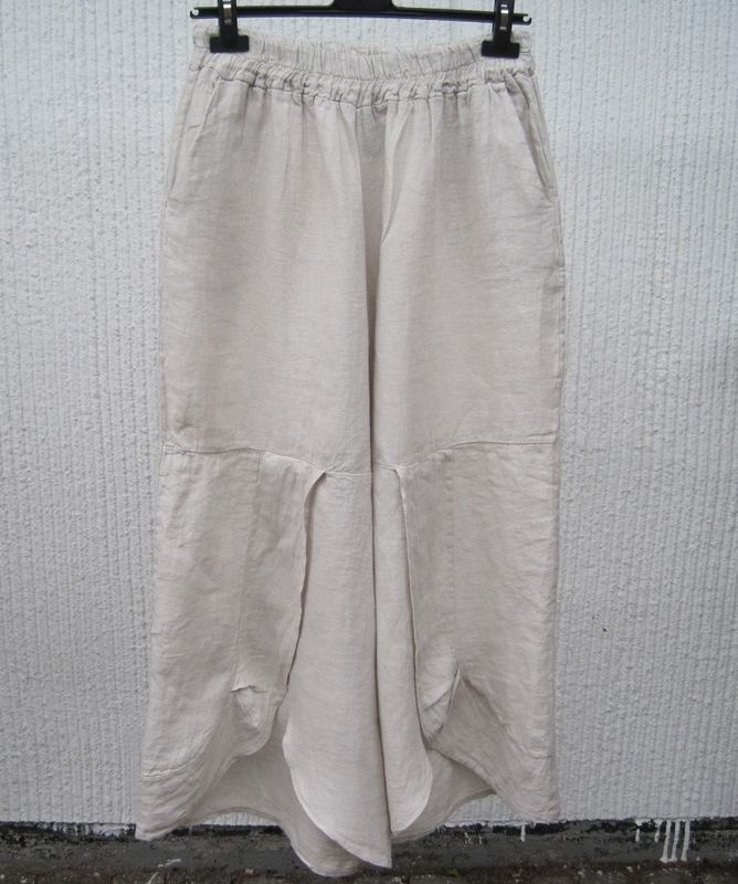 Beige Linnebyxor Vida Ben Med Sprund