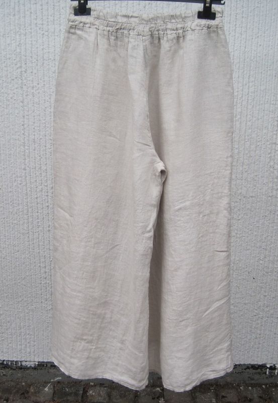 Beige Linnebyxor Vida Ben Med Sprund
