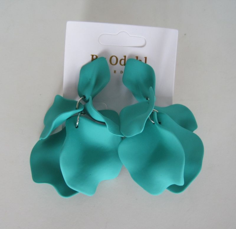 By Odahl Örhängen Turkosgröna Löv