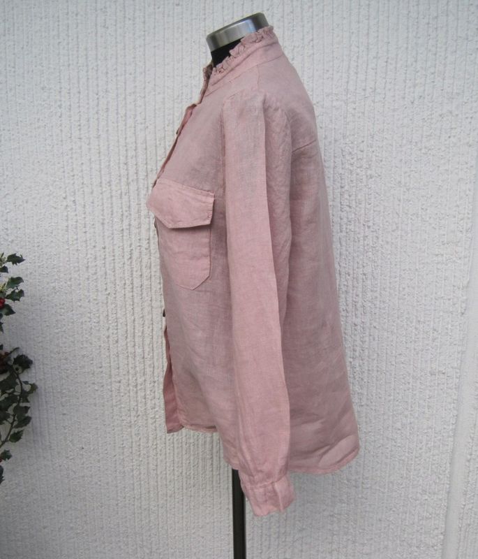 Gammelrosa Linneblus Lång Ärm Janne K