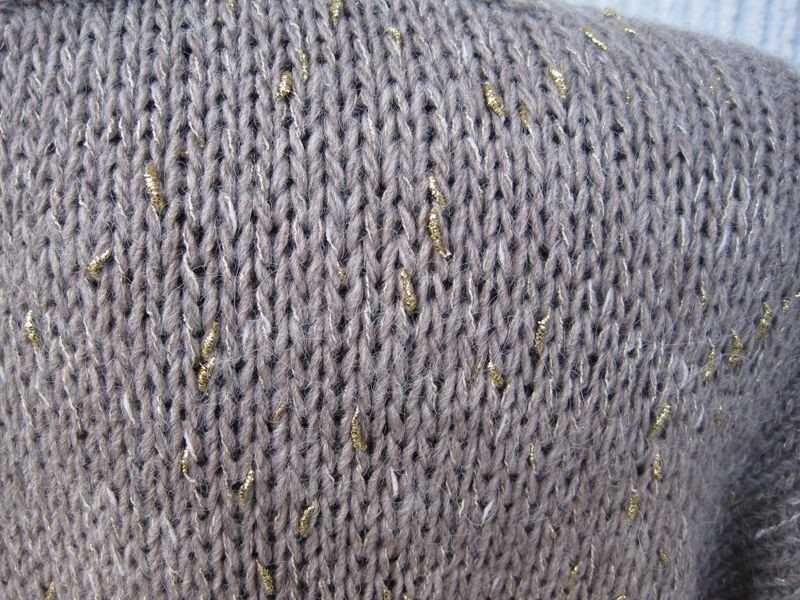 Gemini - Elisa Beige Stickad Tröja Med Lurex