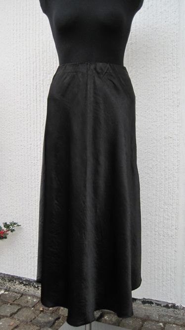 Huvudbild Gemini - Svart Ankellång Kjol Blank Viskos