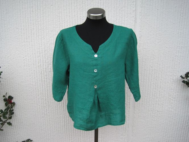 Huvudbild Guccirön Linneblus med halvlång ärm och ...