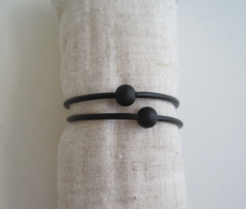 Gummiarmband Dubbla Kulor Svart