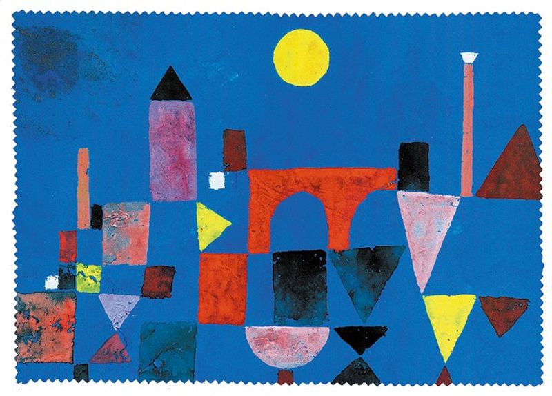 Hårt Glasögonfodral med putsduk. Paul Klee - Röd bro