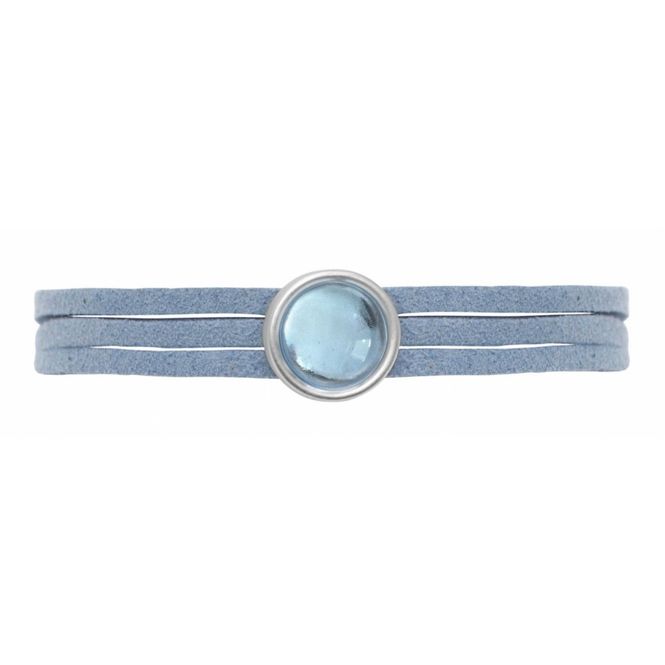 Huvudbild Ljusblått mocka armband Dansk Smykkekunst