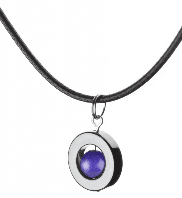 Huvudbild Halsband Hematit Med Blå Pärla Selma Magnani ...