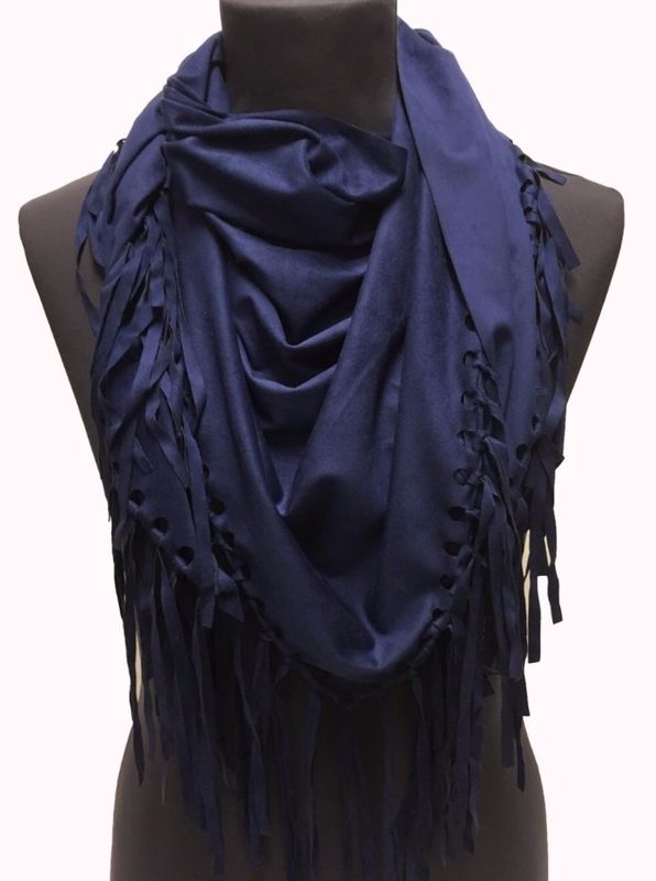 Blå sjal Mockaimitation.  Baglady