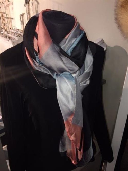 Huvudbild Baglady Silkesjal Grå Multi