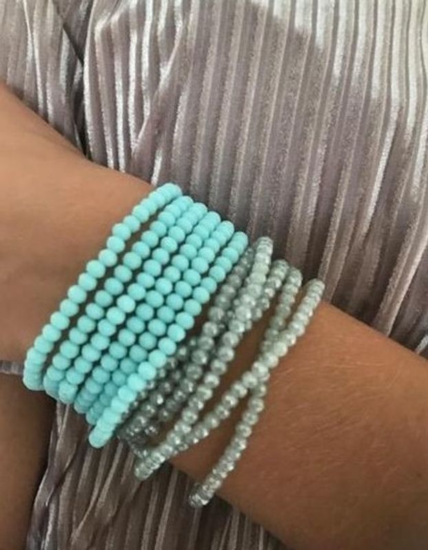 Elastiskt Pärlhalsband/armband Bronze Pärlor Lotta Design of Sweden